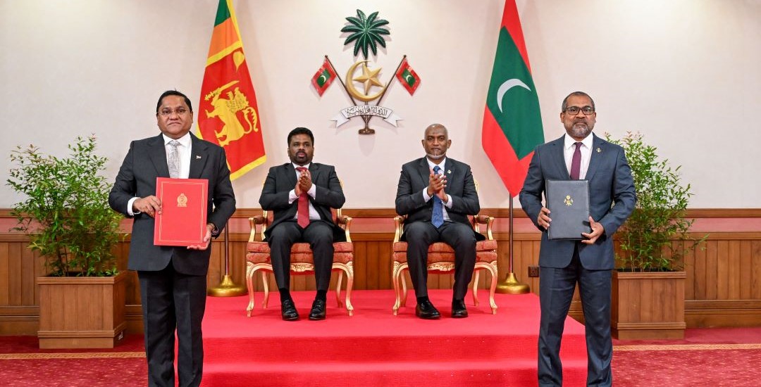 President witnesses exchange of Key MoU and Treaty between the Maldives and Sri Lanka