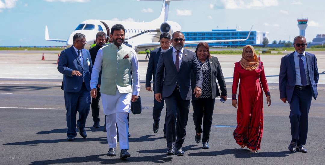 Special Envoy of the Prime Minister Modi, Minister of Civil Aviation of India arrive in the Maldives on an official visit