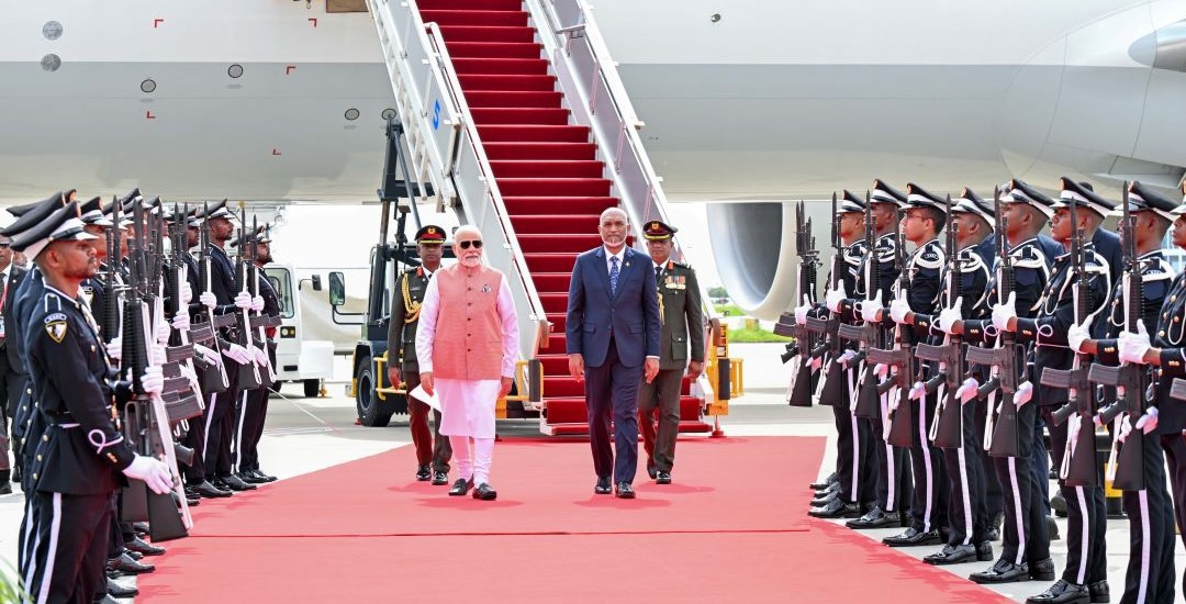 Prime Minister of India arrives in the Maldives on a state visit