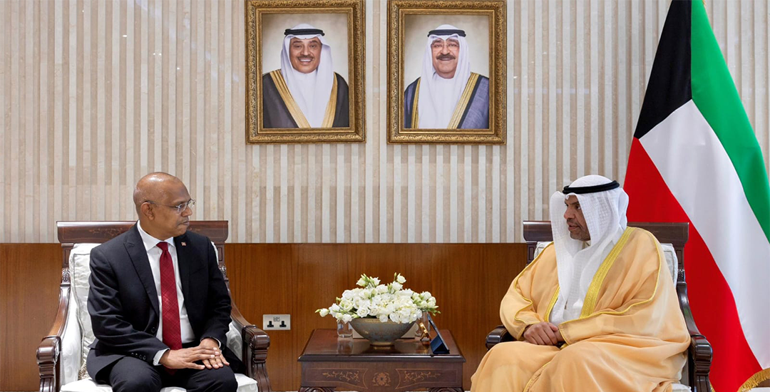 Non-Resident Ambassador of Maldives to Kuwait Ahmed Sareer, presents his Letters of Credence to the Minister of Foreign Affairs of the State of Kuwait