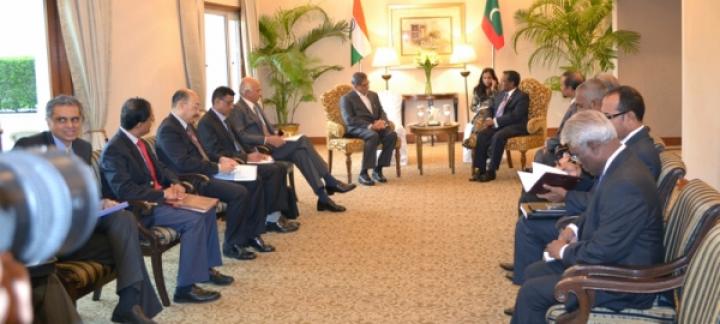President Waheed meets Indian External Affairs Minister