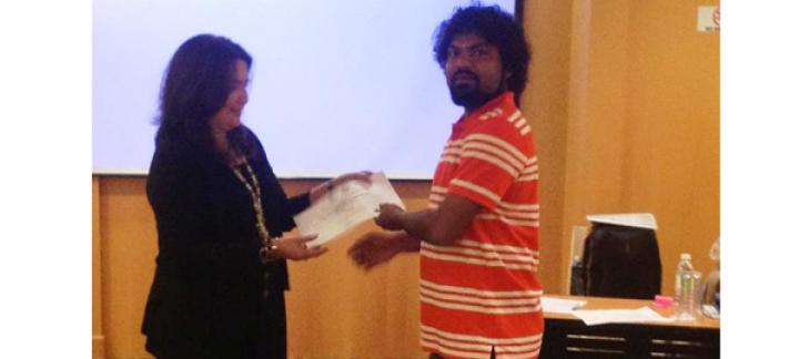 Mohamed Faseen Rafiu of Maldives wins SAARC Youth Award-2011