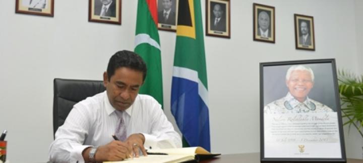 Mandela was the greatest statesman the world has seen - President Yameen