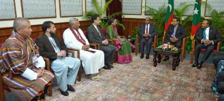 SAARC Speakers of Parliament call on President Yameen