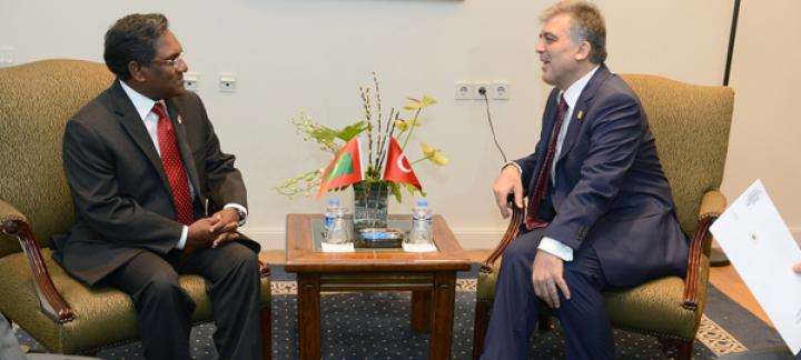 President Waheed Meets Turkish President