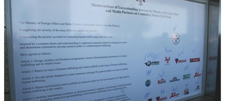 Maldives steps up anti-trafficking efforts: Launches The Blue Ribbon Campaign