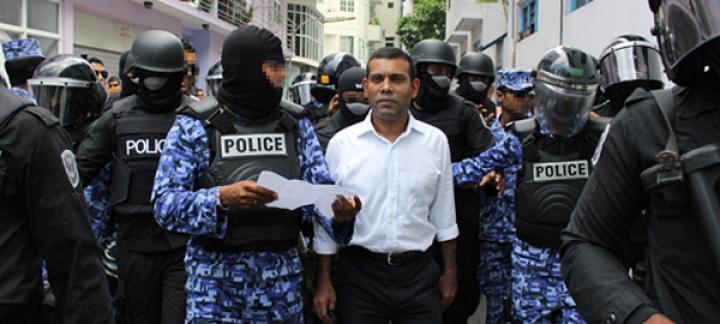 Former President Nasheed Brought Under Police Custody