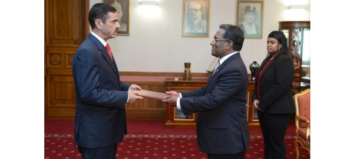 New Jordanian Ambassador Presents Credentials to the President