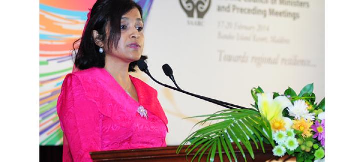 Address by H.E Ms Dunya Maumoon,Minister of Foreign Affairs of the Republic of Maldives and Chairman of the SAARC Council of Ministers at the Inaugural Session of the 35th Session of theSAARC Council of Ministers 20 February 2014, Bandos Island Resort, Ma