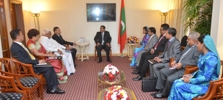 Sri Lankan External Affairs Minister pays a courtesy call on President Yameen