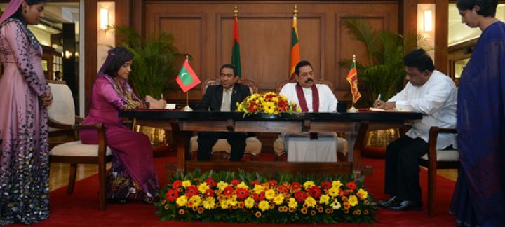 Important Agreements Signed between the Governments of Maldives and Sri Lanka