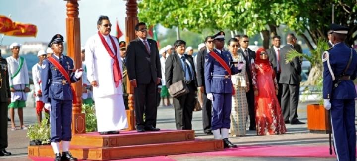 President of Sri Lanka arrives in the Maldives on a State Visit