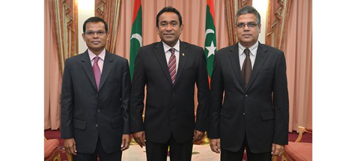 New Speaker and Deputy Speaker of Parliament call on President Yameen