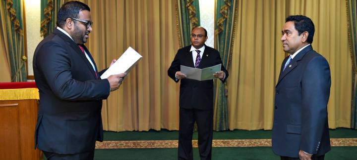 His Excellency Ahmed Adheeb Abdul Ghafoor sworn in as Vice President