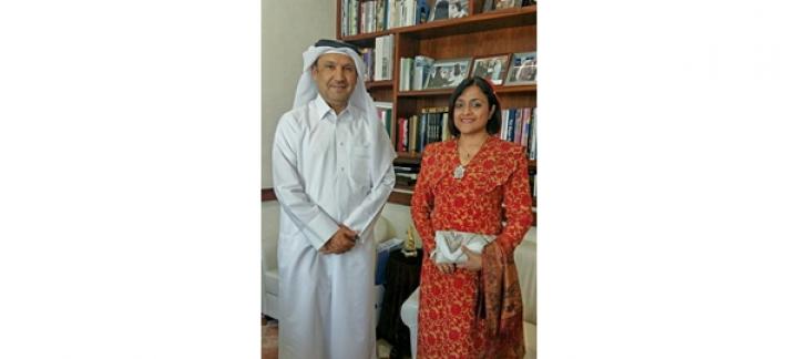 Foreign Minister Dunya meets with President of Qatar Foundation