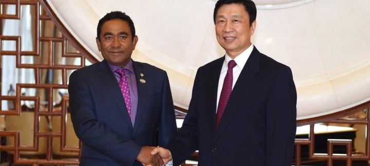 President Yameen meets Vice President of China