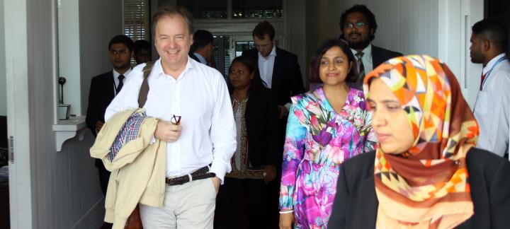 Minister of State, The Rt. Hon. Hugo Swire depart after concluding his official visit to the Maldives